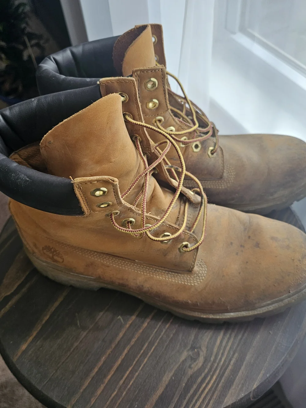 Timberland Men's Wheat Brown Work Boots - Rugged Leather Lace-Up